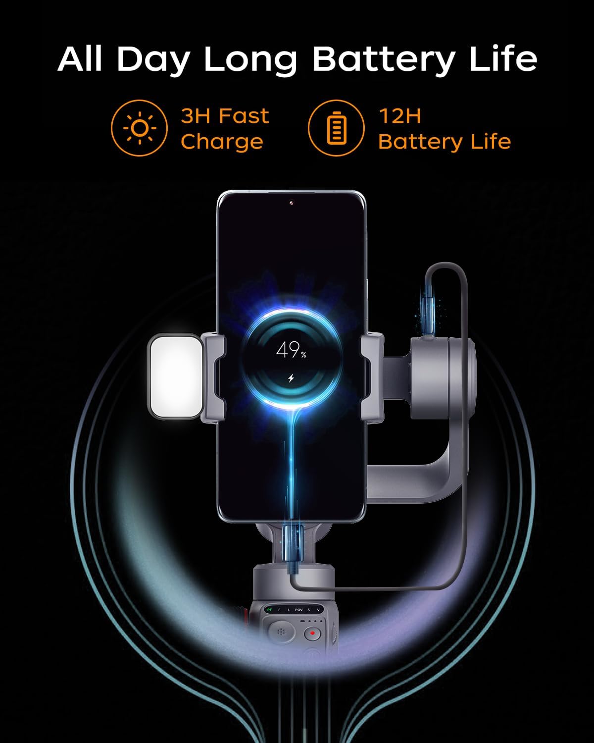 AI Tracking Gimbal Stabilizer for Smartphone Smartphone Gimbals - Tophatter Daily Deals