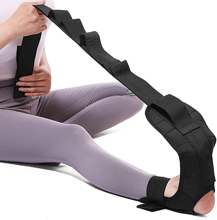 Yoga Stretching Strap with Loops - Ligament Stretch Band Ankle Ligament Stretcher belt Yoga & Pilates - Tophatter Daily Deals