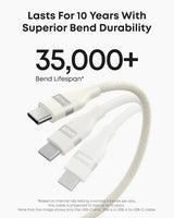 Anker USB-A to USB-C Cable (3 ft / 6 ft, Upcycled-Braided) Batteries & Power Accessories - Tophatter Daily Deals