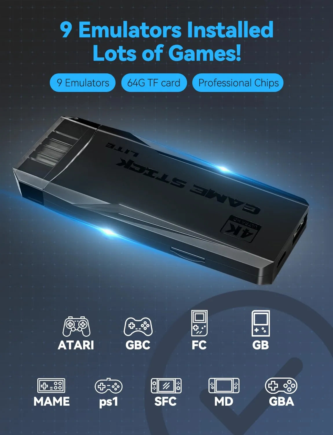 Newest 20000+ Games Retro Game Console Video Gaming: HDMI 4K Mini NES Classic Edition Game Stick Emulator with 2.4G Wireless Controllers, Plug and Play Video Games for TV Video Game Consoles - Tophatter Daily Deals