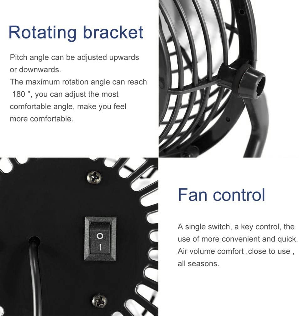 USB Powered Personal 5-Inch Desk Fan Household Appliances - Tophatter Daily Deals