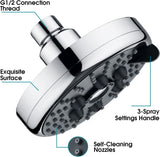 3 Spray Fixed Rainfall Shower Head with Adjustable Metal Swivel Ball Joint Home Improvement - Tophatter Daily Deals