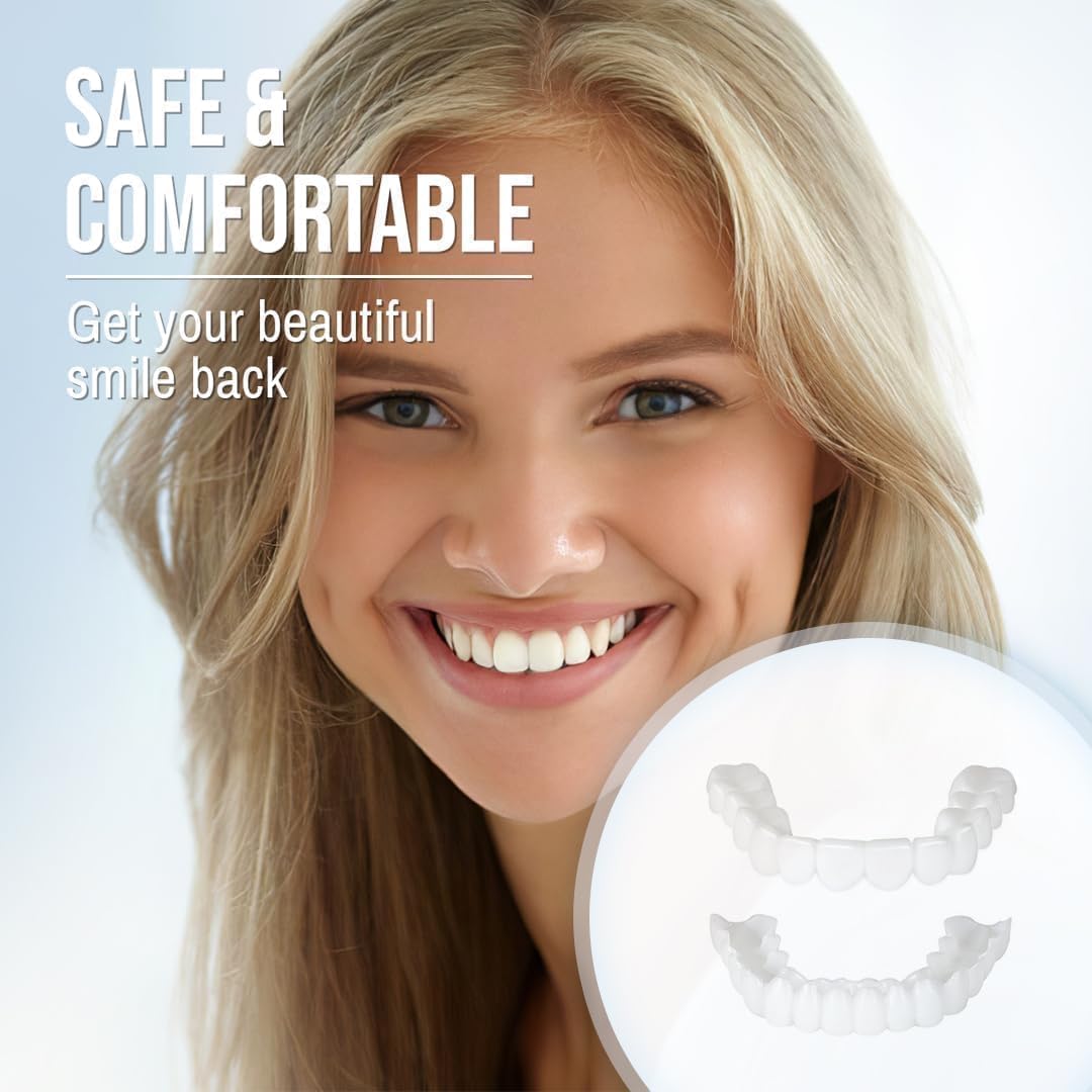 Smile Veneers Upper And Lower Instant Cover For All Day - Tophatter Daily Deals