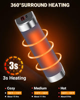 2 Packs Split-Magnetic Electric Reusable Handwarmer, 10000mAh & 360° Heating MAX 15 Hrs Warmth & 3 Levels Temp Portable USB Power Bank Health & Wellness - Tophatter Daily Deals