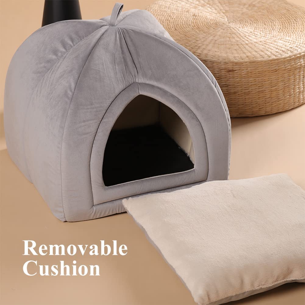 Kasentex Cat Bed, Lovely Tent with Removable Washable Pillow Cushion Pet Beds - Tophatter Daily Deals