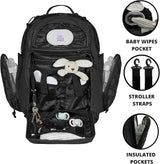 Phil & Jack Dad Diaper Bag Backpack, Baby Diaper Bag with Changing Station, Tactical Military Style, Womens Mens Diaper Bag (Black) Handbags & Wallets - Tophatter Daily Deals