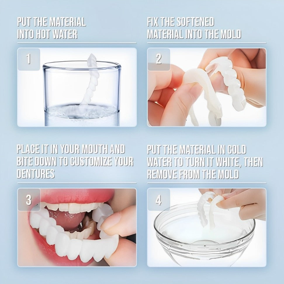 Smile Veneers Upper And Lower Instant Cover For All Day - Tophatter Daily Deals