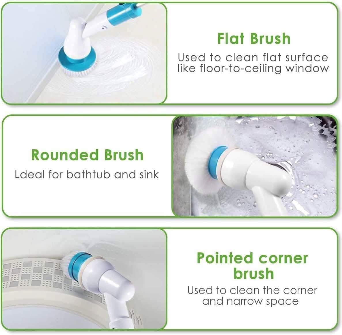 Electric Spin Scrubber Cordless Scrubber Brush with Long Handle Household Appliances - Tophatter Daily Deals