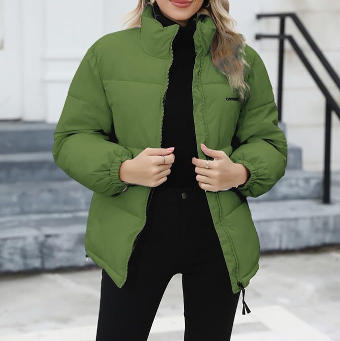 Insulating Women's Puffer Jacket - Quilted, For Winter - Tophatter Daily Deals