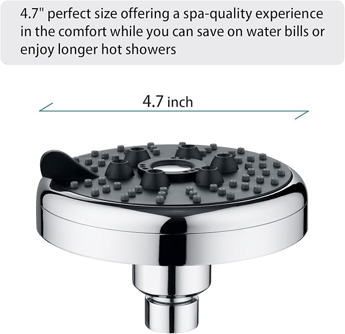 3 Spray Fixed Rainfall Shower Head with Adjustable Metal Swivel Ball Joint Home Improvement - Tophatter Daily Deals