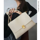 Top Handle Flap Handbag with Gold Clasp and Crossbody Strap Handbags & Wallets - Tophatter Daily Deals