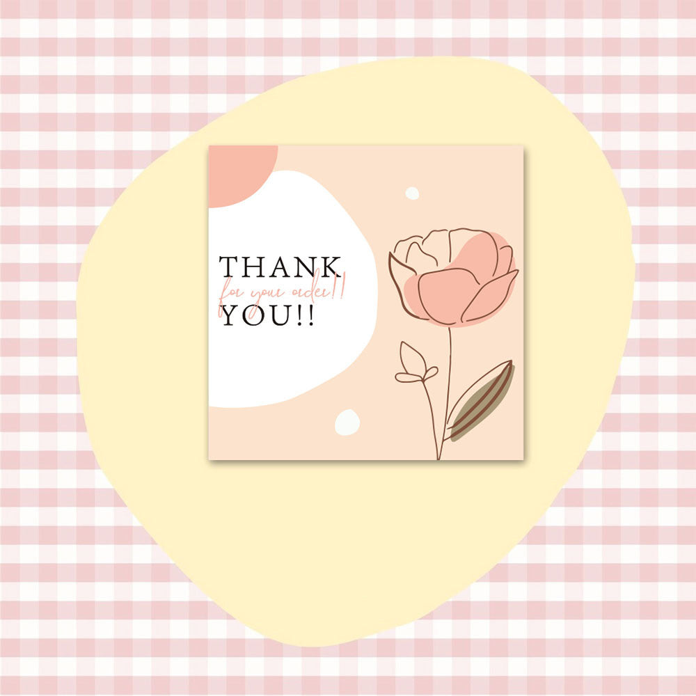 50 PcsPack Square Simple Thank-you Card Coated Paper Business Cards K112 Style 50 Pieces 0 - Tophatter Daily Deals