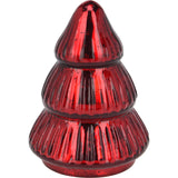 Red Glass Christmas Tree | Freestanding Mottled Red Tree Ornament - 13cm Ornament - Tophatter Daily Deals