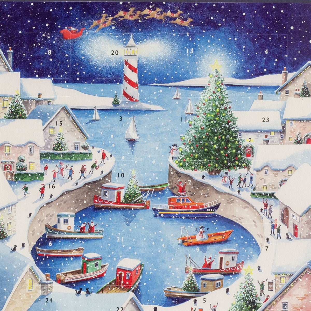 Christmas by the Sea Advent Calendar | Large Traditional Picture Advent Calendar Advent Calendar - Tophatter Daily Deals