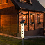 Solar Lighted House Address Sign – LED Illuminated Outdoor Plaque with Ground Stake for Yard, Garden & Home Outdoor Lighting - Tophatter Daily Deals