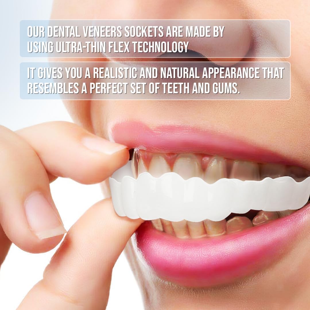 Smile Veneers Upper And Lower Instant Cover For All Day - Tophatter Daily Deals