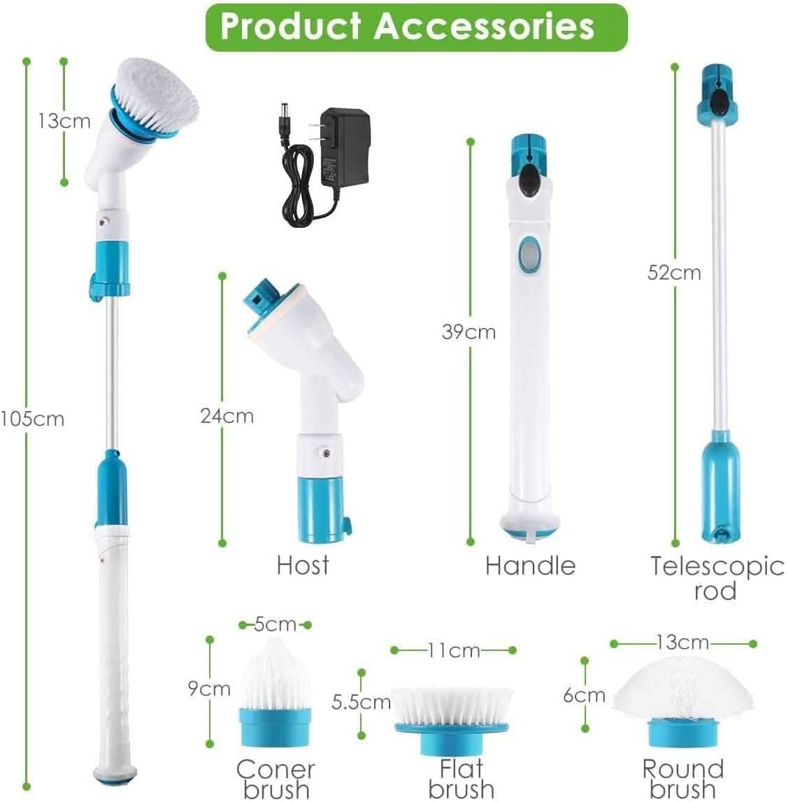 Electric Spin Scrubber Cordless Scrubber Brush with Long Handle Household Appliances - Tophatter Daily Deals