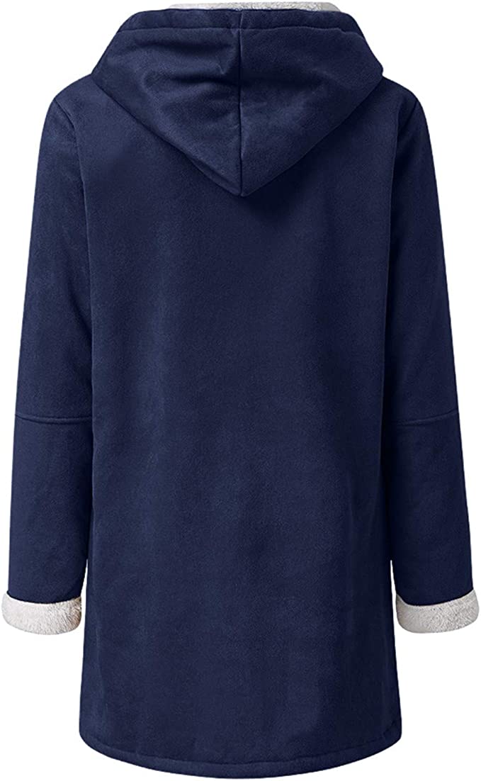 Warm Womens Winter Jacket - Hooded Mid-Thigh, Suede - Tophatter Daily Deals