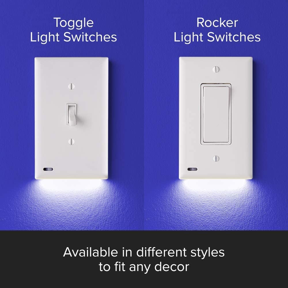 2 Pack: LED Motion Light Switch Plate Indoor Lighting - Tophatter Daily Deals