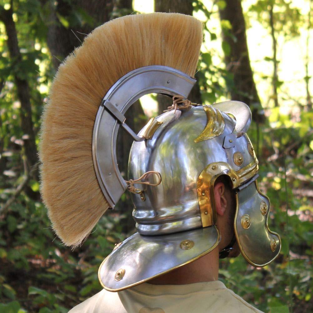 Imperial Roman Centurion Helmet with Blonde Plume historical period - Tophatter Daily Deals