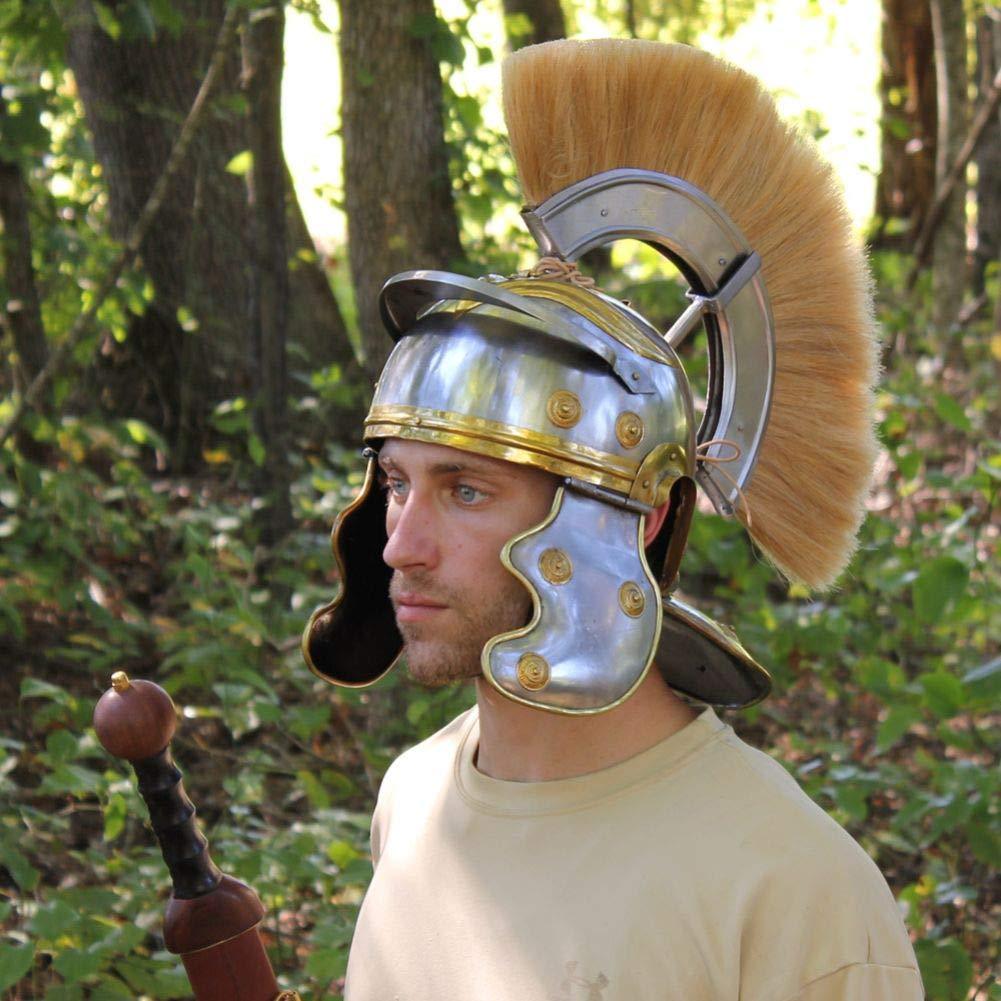 Imperial Roman Centurion Helmet with Blonde Plume historical period - Tophatter Daily Deals