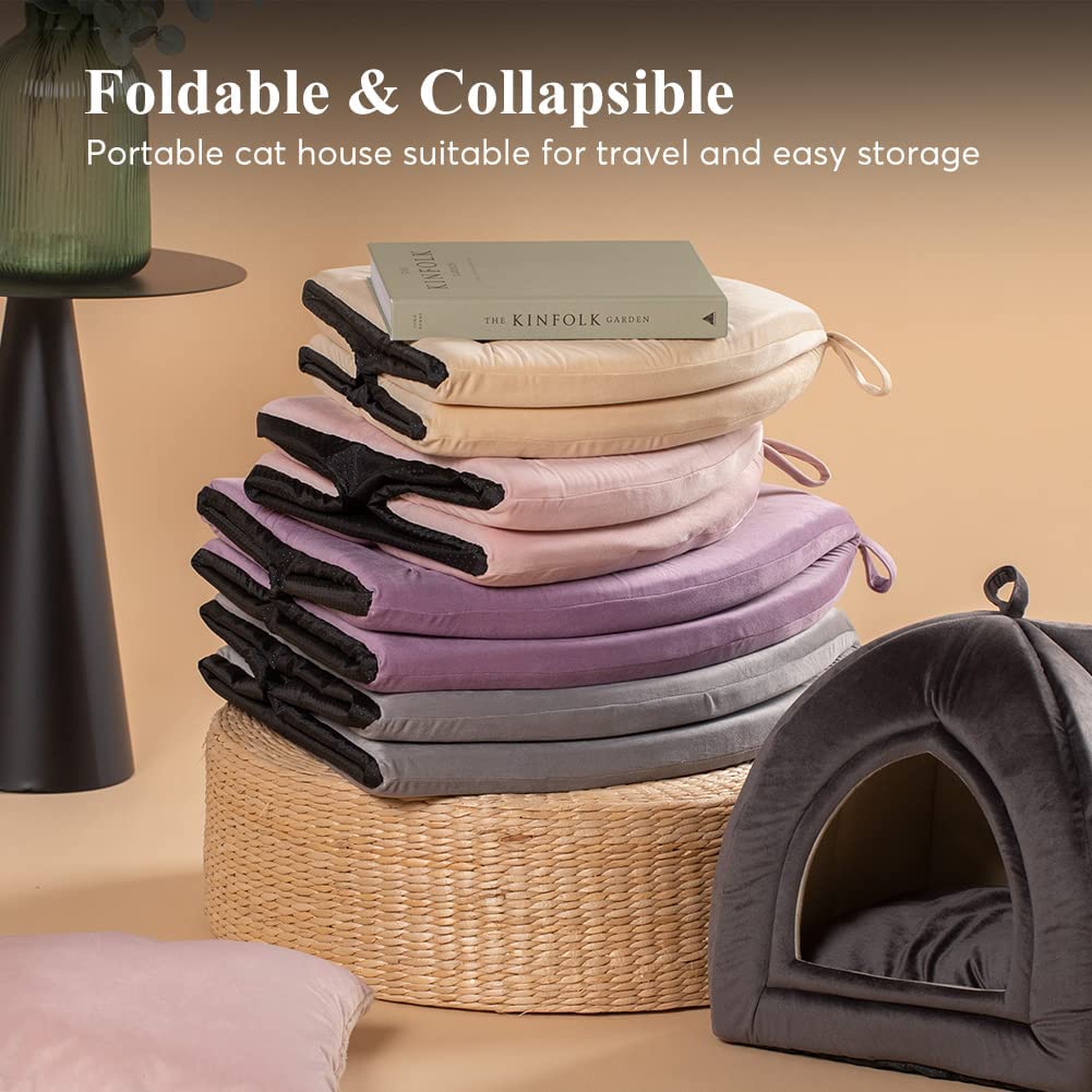 Kasentex Cat Bed, Lovely Tent with Removable Washable Pillow Cushion Pet Beds - Tophatter Daily Deals