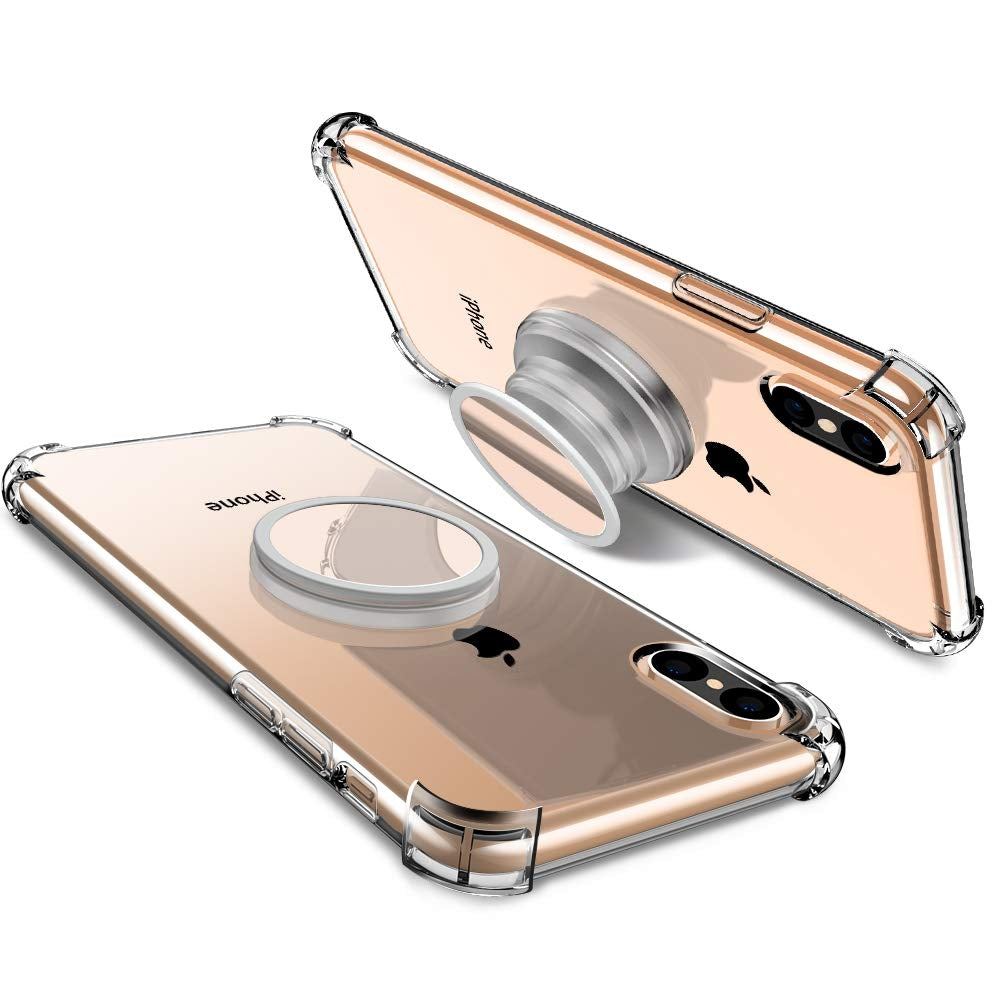 2-in-1 Hybrid Hard PC Covers Soft Rubber Shockproof Bumper Case Clear iPhone XS Max Phone Case - Tophatter Daily Deals