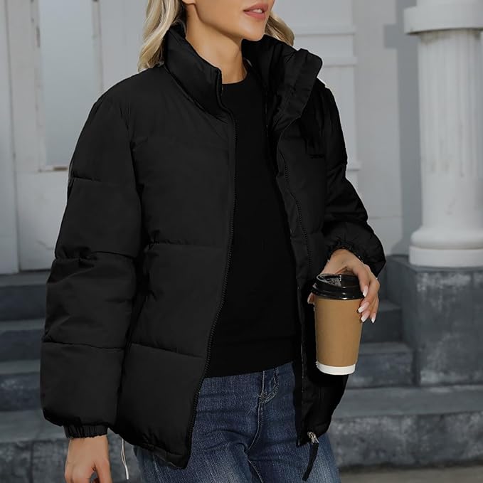 Insulating Women's Puffer Jacket - Quilted, For Winter - Tophatter Daily Deals