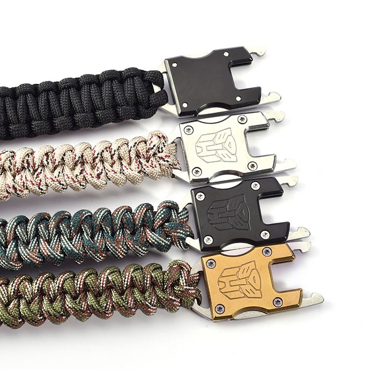 Outdoor Self-Help Self-Defense Hidden Bracelet Knife Transformers Pattern - Tophatter Daily Deals