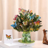 3d Stereoscopic Greeting Cards Creative Bouquet Stereoscopic Greeting Cards Butterfly Bouquet 0 - Tophatter Daily Deals