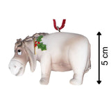 Eeyore Christmas Tree Decoration with Holly, Gisela Graham 8cm Baubles - Tophatter Daily Deals