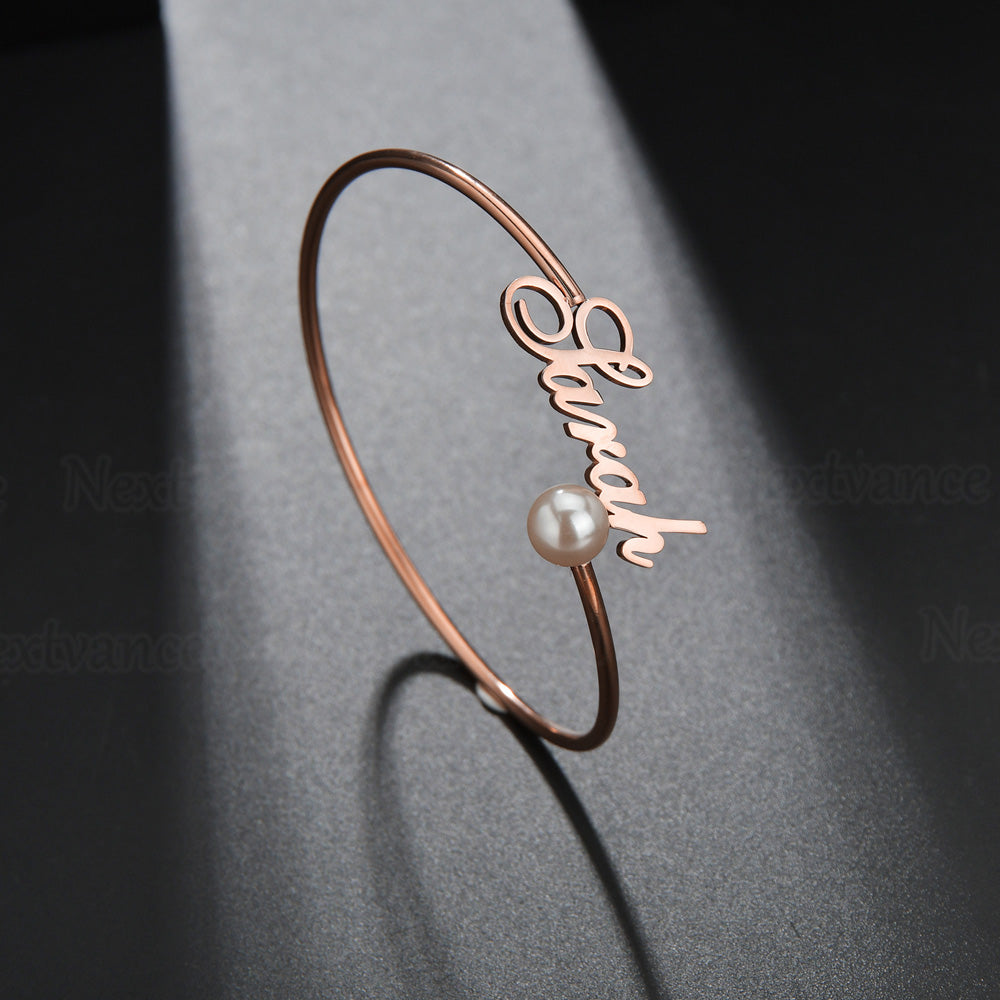A letter live mouth bracelet ancient bracelet Rose Gold 7 - Tophatter Daily Deals