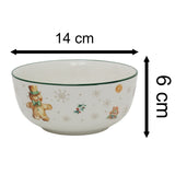 Gingerbread Christmas Bowl | Ceramic Bowl for Snacks, Soups & Desserts Bowl - Tophatter Daily Deals