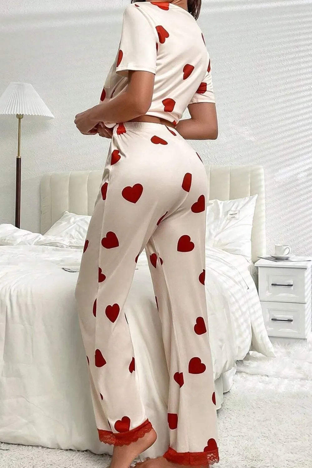 Pocketed Round Neck Top and Drawstring Pants Lounge Set Loungewear Sets - Tophatter Daily Deals