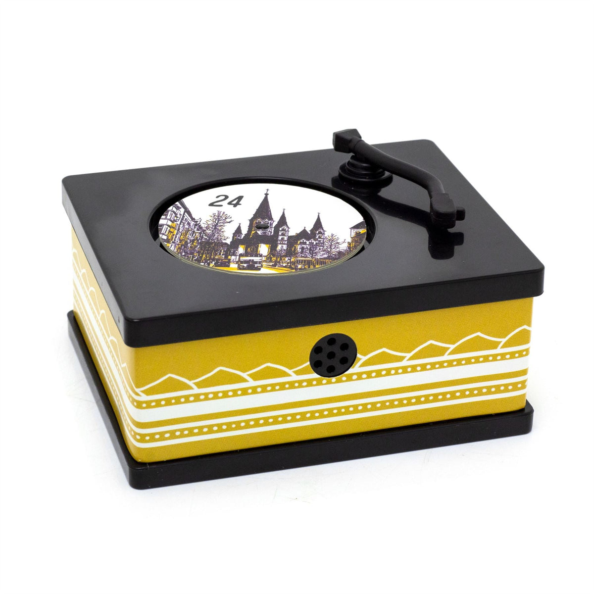 Jazz Gramophone Christmas Advent Calendar | Mini Musical Music Box with 24 Songs Advent Calendar - Tophatter Daily Deals