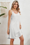 Eyelet Scoop Neck Double Strap Dress Casual Dresses - Tophatter Daily Deals