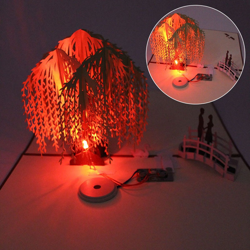 3D light paper cut greeting card 0 - Tophatter Daily Deals