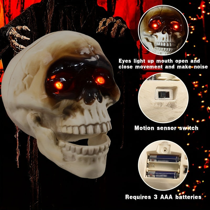 Halloween Skull Head Sound Control Hanging Halloween - Tophatter Daily Deals