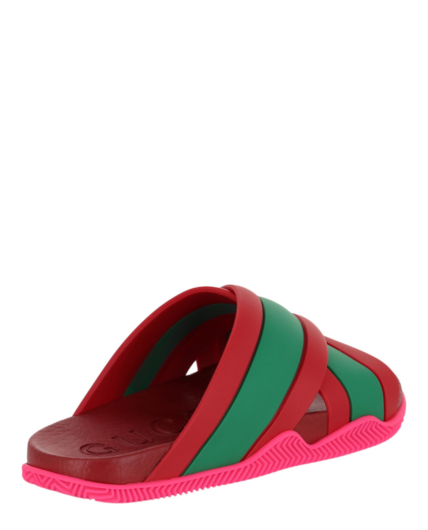 Gucci Rubber Web Striped Sandals Footwear - Tophatter Daily Deals