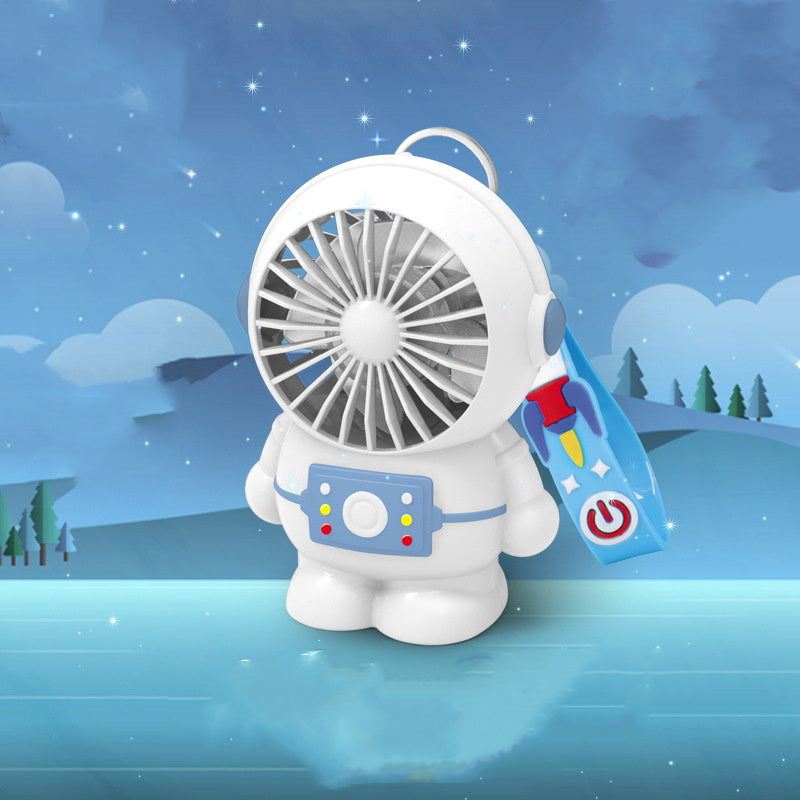Astronaut Mini Usb Small Fan Rechargeable Portable Blue USB 0 - Tophatter Daily Deals