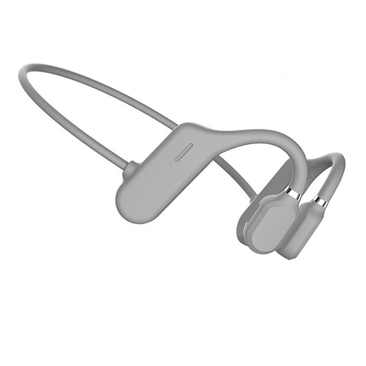Bone Conduction Headphones Waterproof Open Ear Sport 2025 Gray - Tophatter Daily Deals