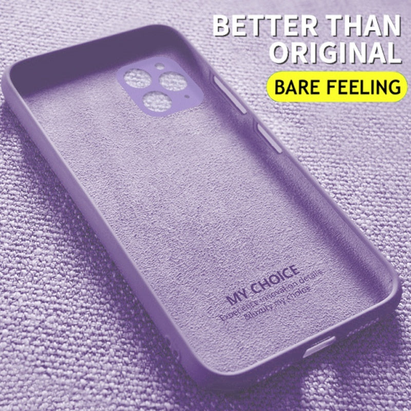 Back Cover Type Simple Liquid Silicone Phone Case 0 - Tophatter Daily Deals