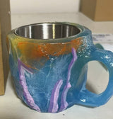 400ml Resin Mineral Crystal Coffee Mugs With Handles Elegant Fake Mineral Crystal Cup For Workplace Home Decor Christmas Gift Kitchen Gadgets Colored Ore 10cm High Flat mouthed inner liner 0 - Tophatter Daily Deals