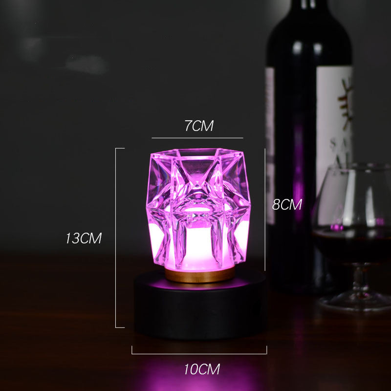 Bar Atmosphere Table Crystal Lamp Led LightsCharging Purple light 220V US 0 - Tophatter Daily Deals