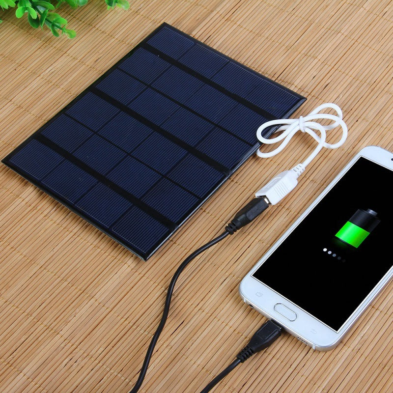 3.5W 6V Solar Charger Solar Panel Power Bank 0 - Tophatter Daily Deals