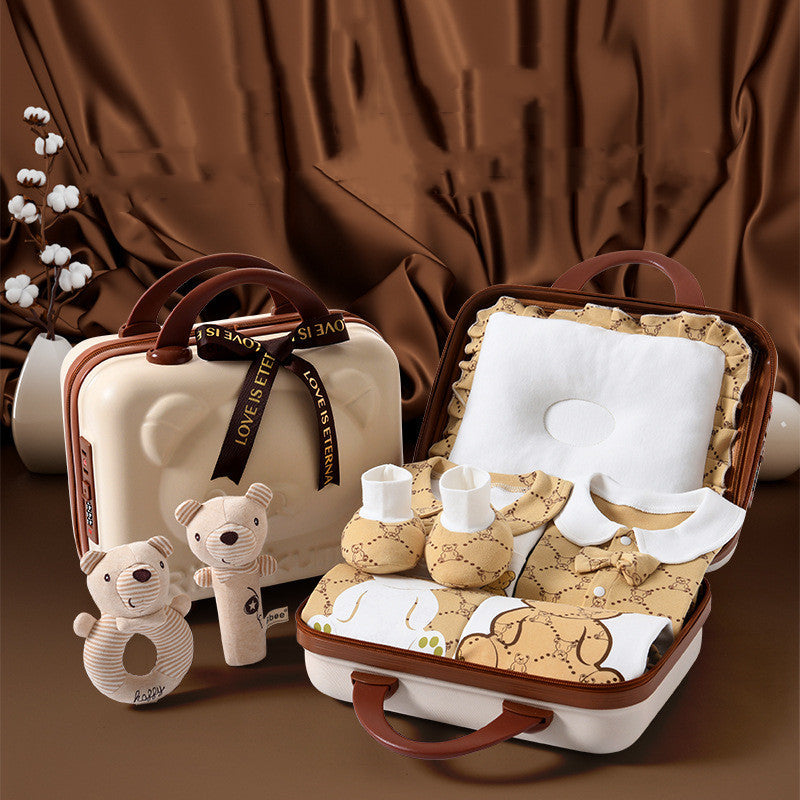 Baby Gift Box Set British Style Teddy Bear Password Suitcase 0 - Tophatter Daily Deals