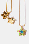 Rhinestone Decor Star Box Pendant Necklace Lime One Size Necklaces - Tophatter Daily Deals