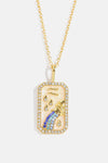 Rhinestone Constellation Pendant Copper Necklace Aquarius One Size Necklaces - Tophatter Daily Deals