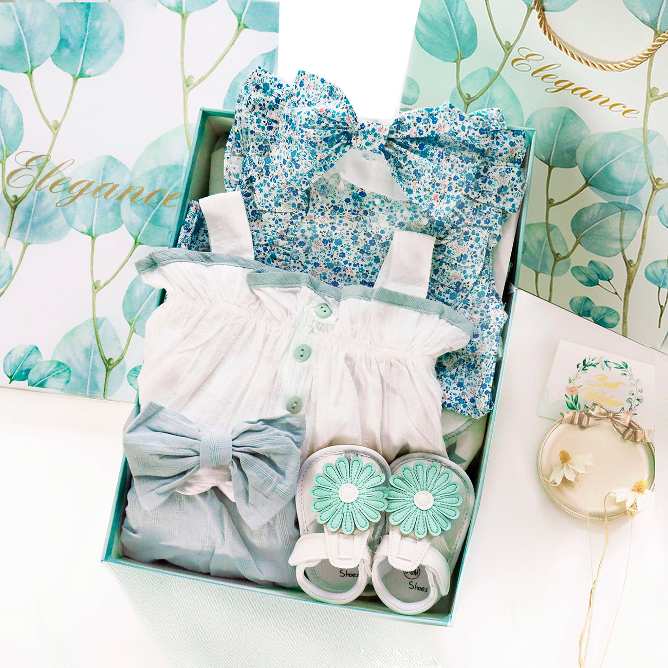 Baby Girl's Suit With Newborn Gift Box 0 - Tophatter Daily Deals