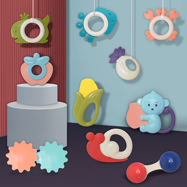 Baby Rattle 10 Piece Set, Hand Rattle Gift Box Set 0 - Tophatter Daily Deals